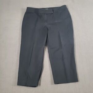 Ann Taylor Curvy Pants Womens Size 14 Navy Blue Trouser Cropped